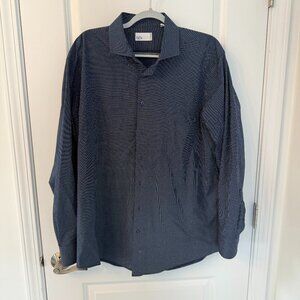 Nordstrom Rack Men's Trim Fit Button-Down Shirt - Navy Micro Dot Pattern